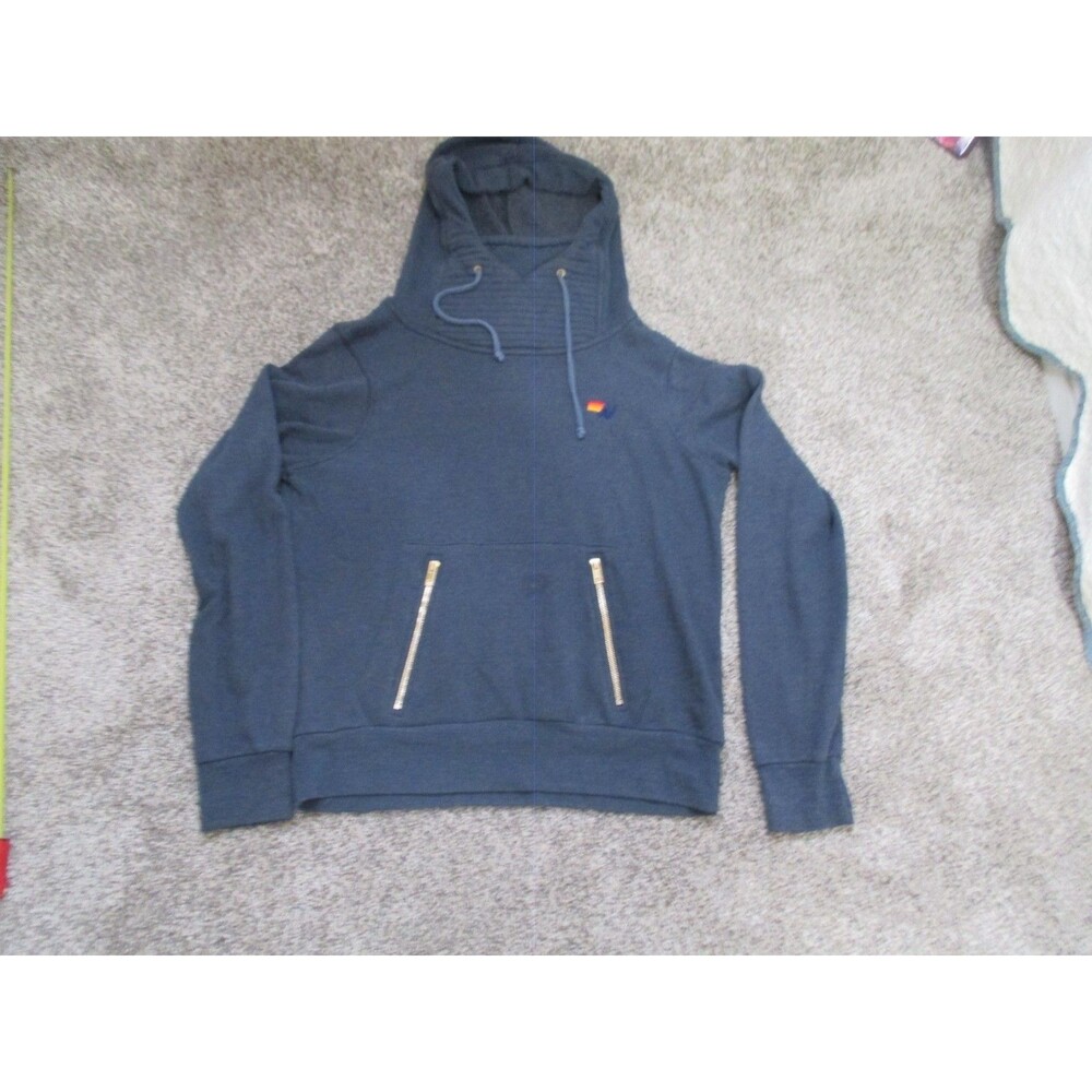Aviator Nation Ninja Pullover Hoodie Sweatshirt Charcoal Grey Men XL USA Made